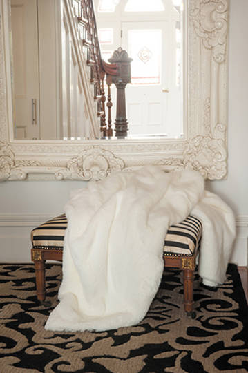 Heirloom Exotic Faux Fur Cushion/ Throw - Polar Bear